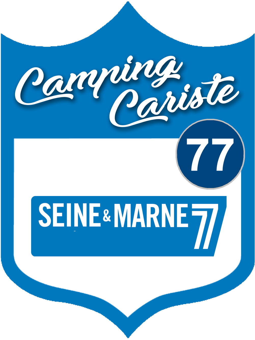 campingcariste Seine et Marne 77 - 10x7.5cm - Sticker/autocollant