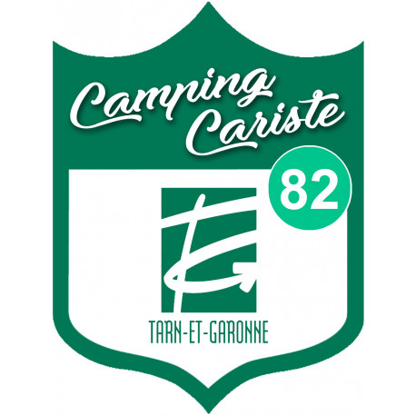 Campingcariste Tarn et Garonne 82 - 10x7.5cm - Sticker/autocollant