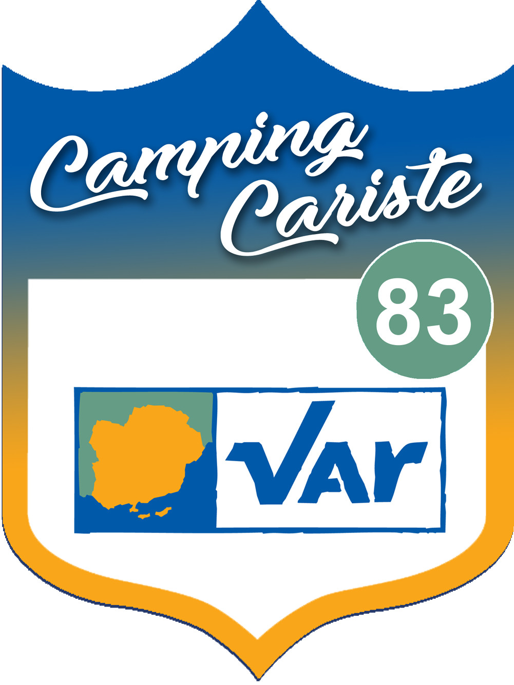 campingcariste Var 83 - 15x11.2cm - Sticker/autocollant