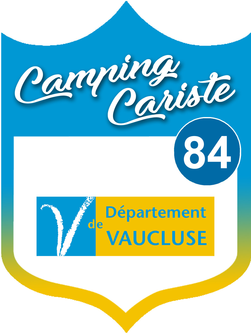 Campingcariste Vaucluse 84 - 10x7.5cm - Sticker/autocollant