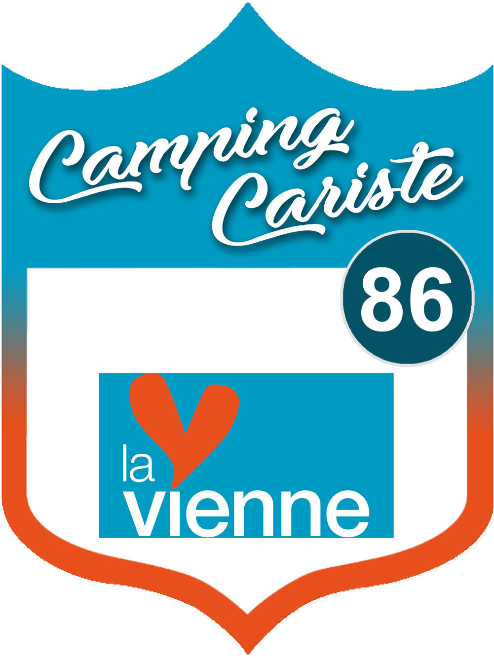 Campingcariste Vienne 86 - 10x7.5cm - Sticker/autocollant