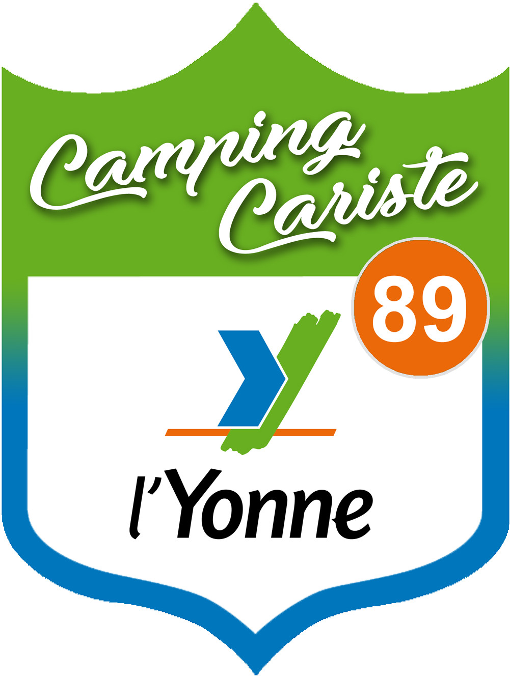 Campingcariste Yonne 89 - 10x7.5cm - Sticker/autocollant