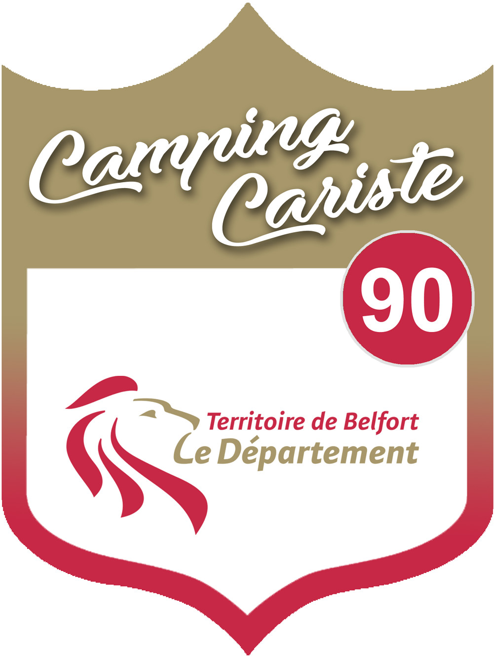 Campingcariste Territoire de Belfort 90 - 10x7.5cm - Sticker/autocollant