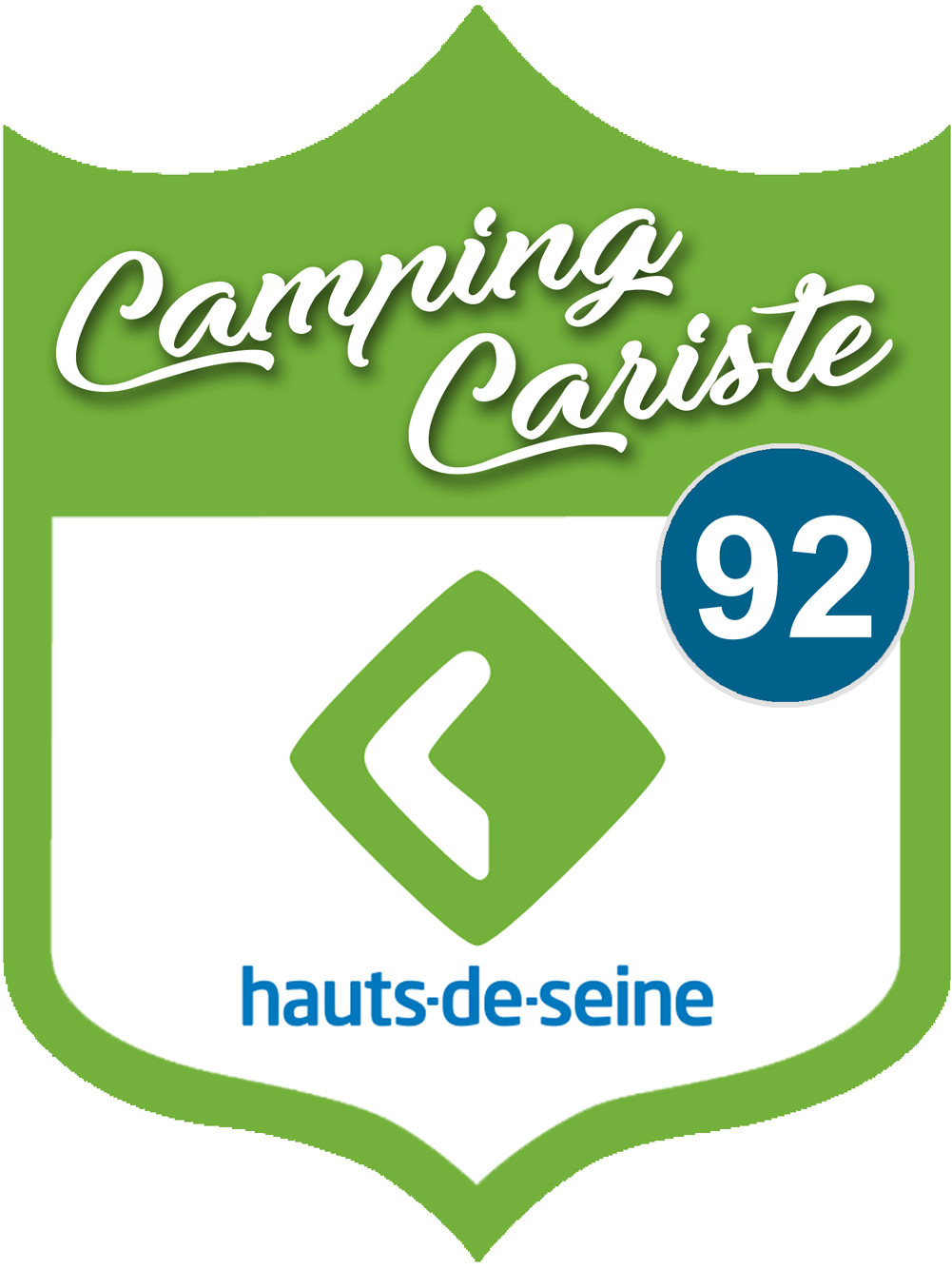 Campingcariste Hauts de Seine 92 - 10x7.5cm - Sticker/autocollant