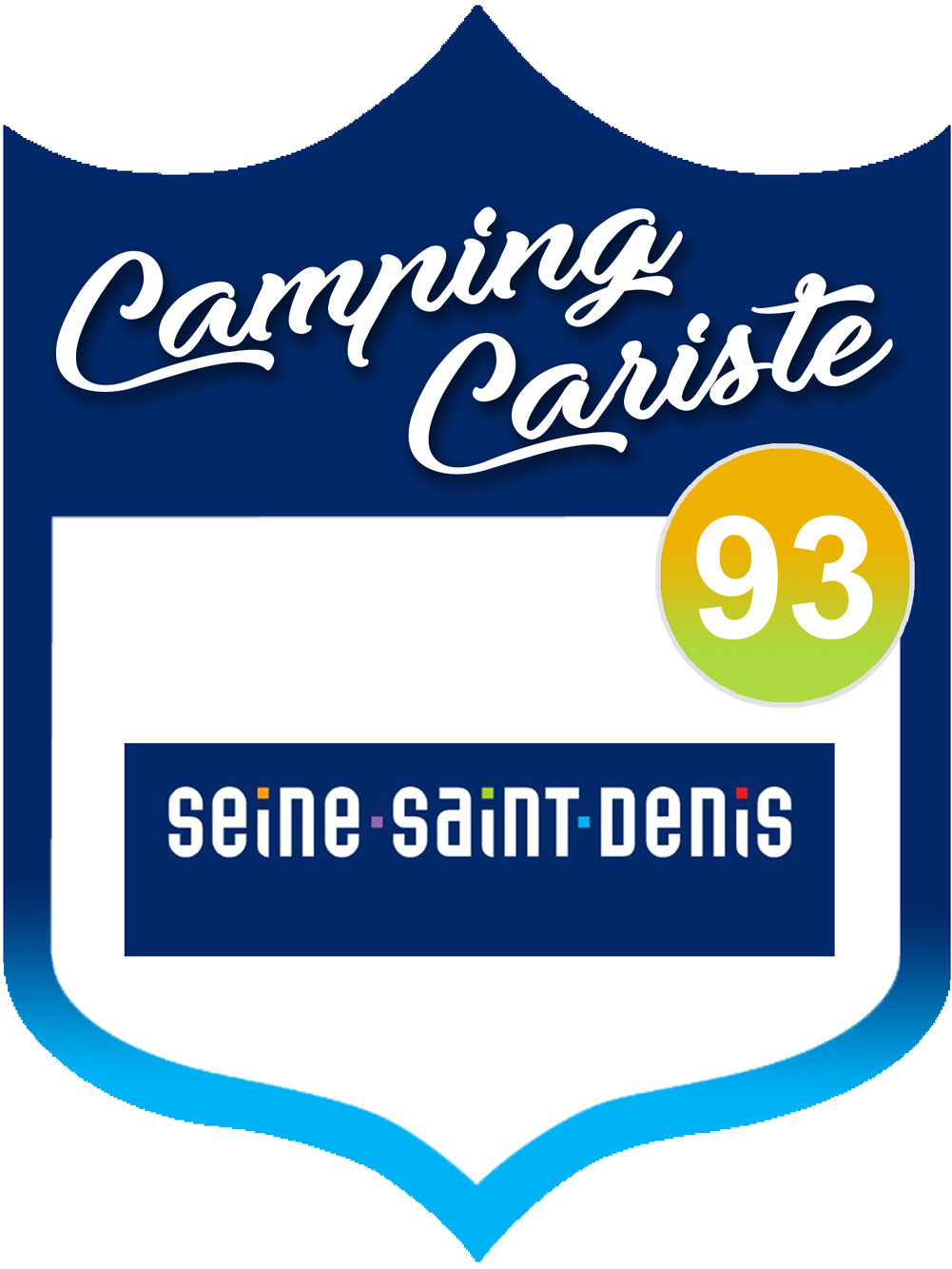 Campingcariste Seine Saint Denis 93 - 10x7.5cm - Sticker/autocollant