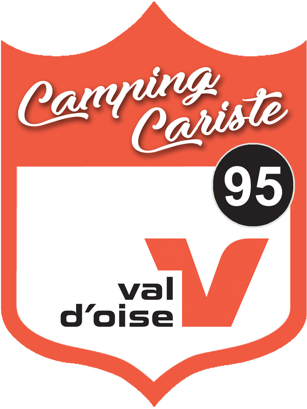 Campingcariste Val d'Oise 95 - 10x7.5cm - Sticker/autocollant