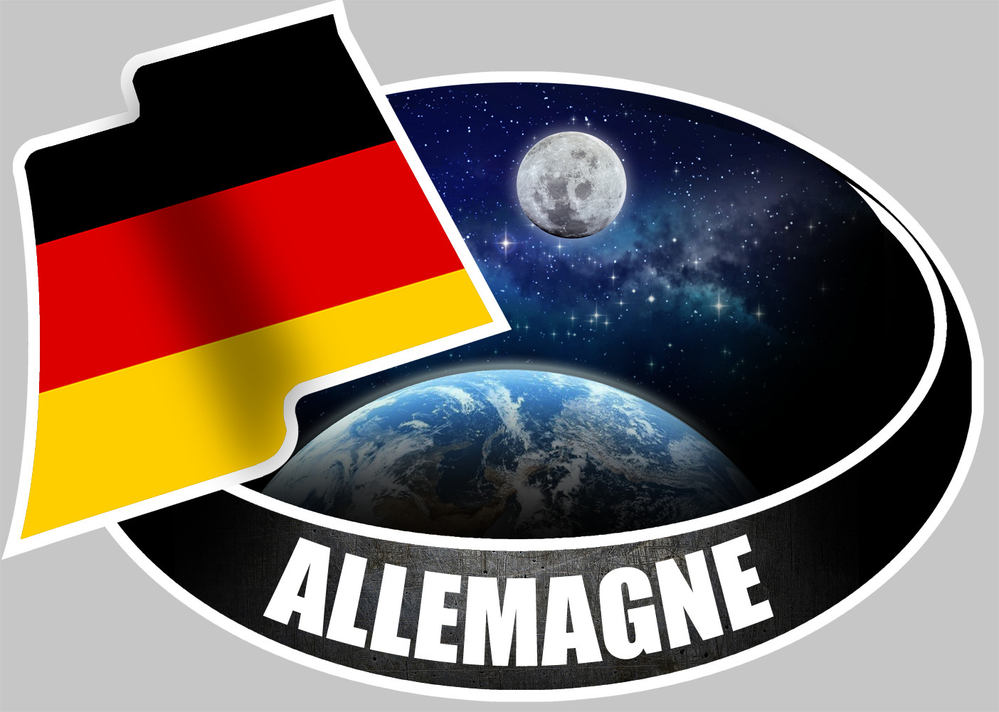 ALLEMAGNE - 15x10cm - Sticker/autocollant