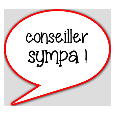 conseiller sympa - 15x13.5cm - sticker/autocollant