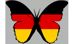 effet papillon Allemand - 10x7cm - Sticker/autocollant