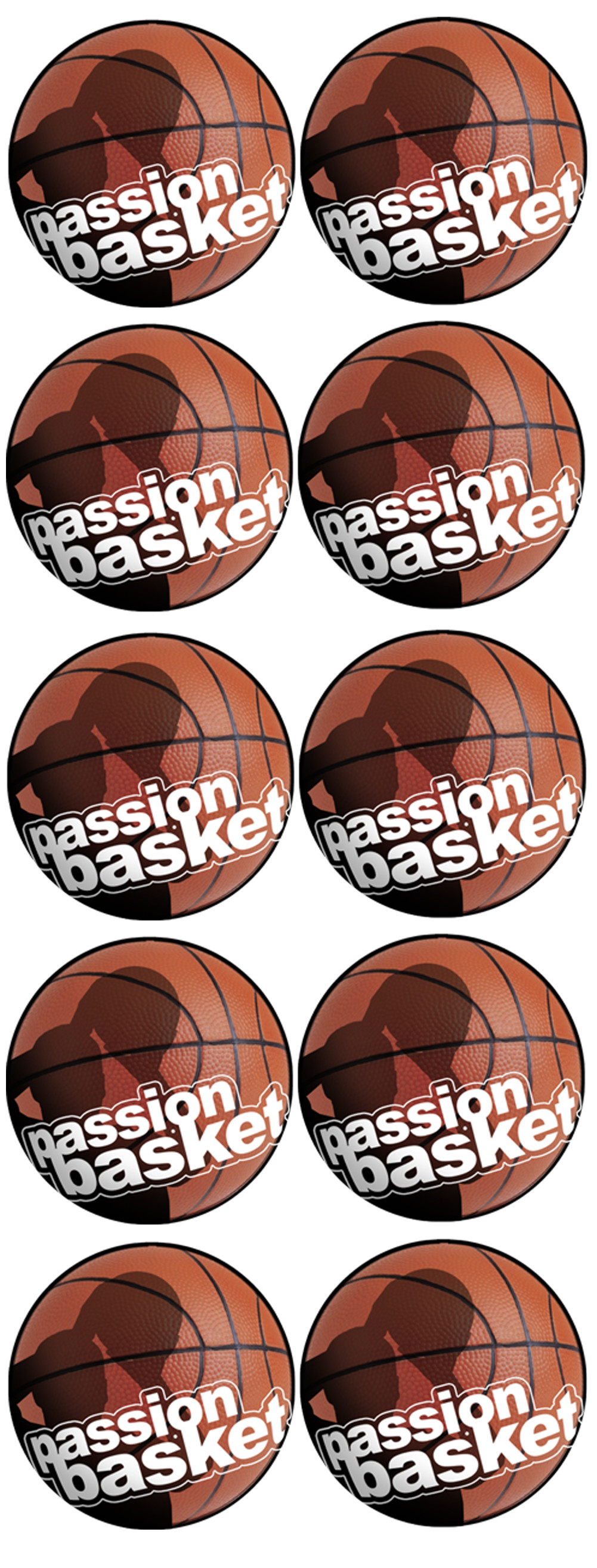 Basket SHOOT - 10X5cm - Sticker/autocollant