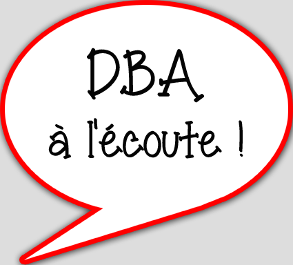 DBA à l'écoute - 15x13.5cm - sticker/autocollant