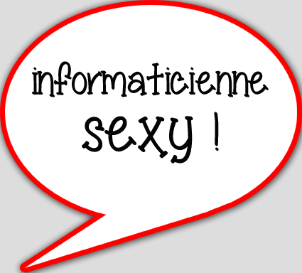 informaticienne sexy - 10x9cm - sticker/autocollant