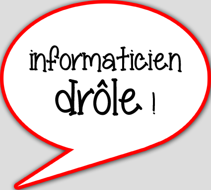 informaticien drôle - 15x13.5cm - sticker/autocollant