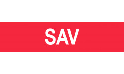 local SAV rouge - 29x7cm - Sticker/autocollant