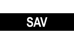 local SAV noir - 29x7cm - Sticker/autocollant