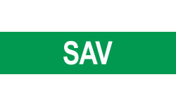 local SAV vert - 15x3.5cm - Sticker/autocollant