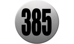 numéroderue385 gris brossé - 10cm - Sticker/autocollant