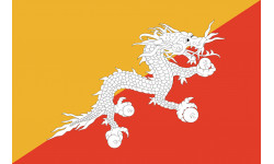 Drapeau Bhutan - 15x10cm - Sticker/autocollant