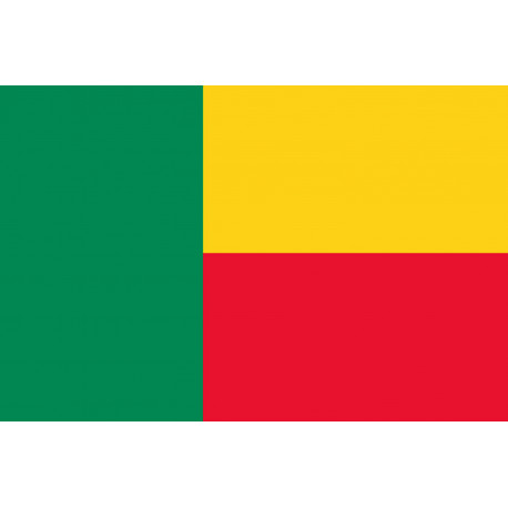 Drapeau Bénin - 19.5x13cm - Sticker/autocollant