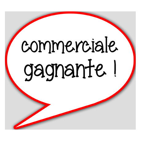 commerciale gagnante - 10x9cm - sticker/autocollant