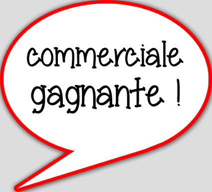 commerciale gagnante - 10x9cm - sticker/autocollant