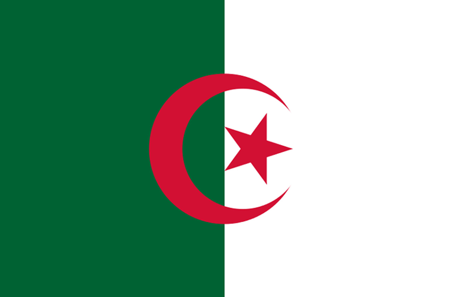 Drapeau Algérie - 15x10cm - Sticker/autocollant