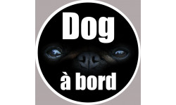 dog à bord - 10cm - Sticker/autocollant