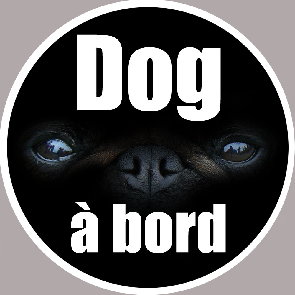 dog à bord - 10cm - Sticker/autocollant