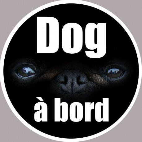 dog à bord - 20cm - Sticker/autocollant