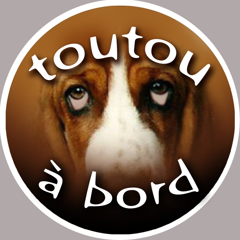 Toutou a bord - 10cm - Sticker/autocollant