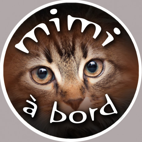 Mimi a bord - 10cm - Sticker/autocollant