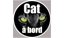 Cat à bord - 5cm - Sticker/autocollant