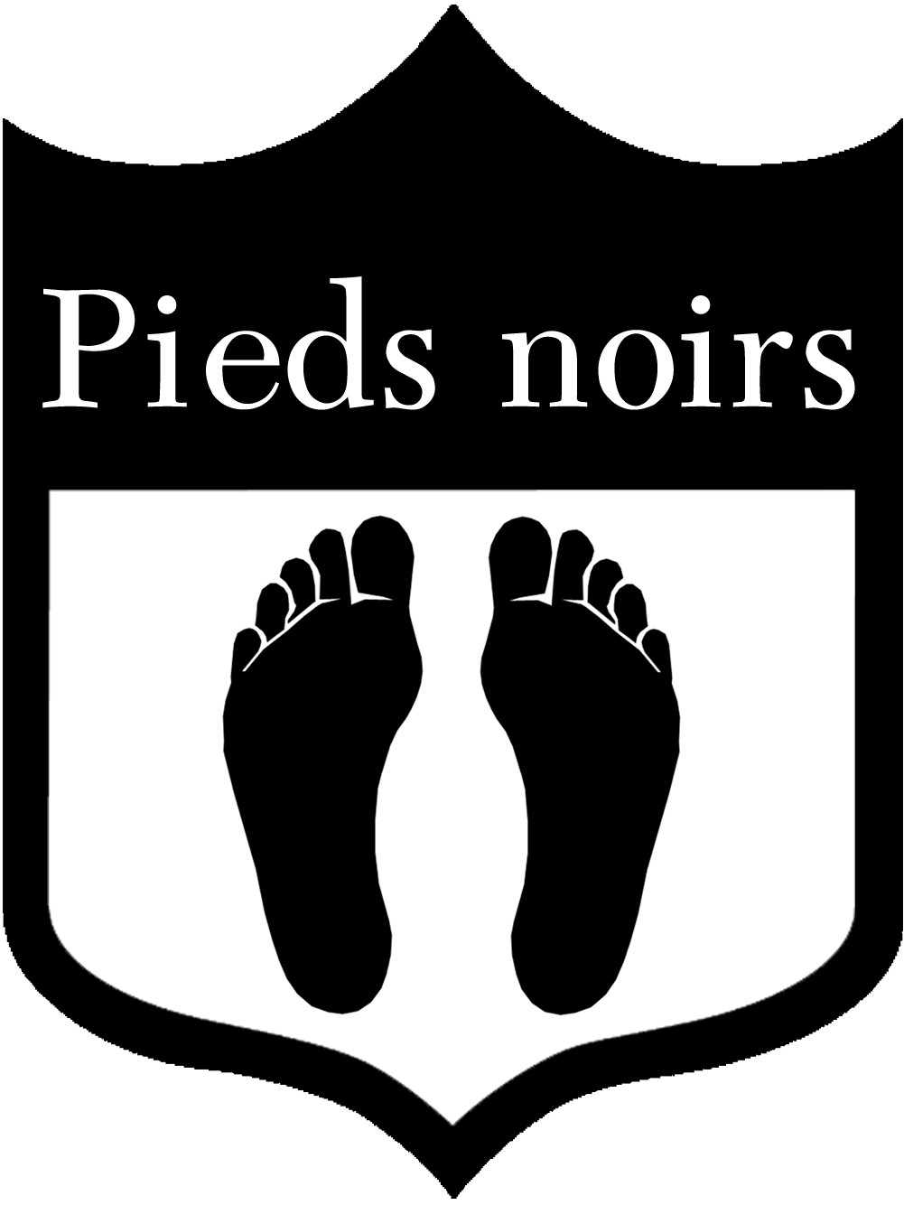 sticker / autocollant : blason Pieds noirs  - 20x15cm - Sticker/autocollant