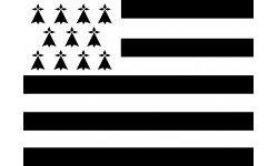 Drapeau Bretagne - 5x3.3cm - Sticker/autocollant