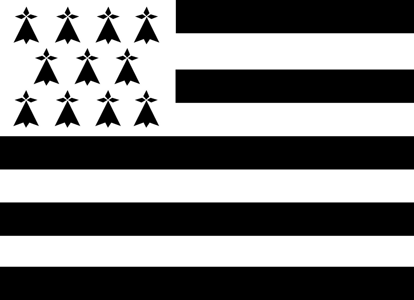 Drapeau Bretagne - 5x3.3cm - Sticker/autocollant