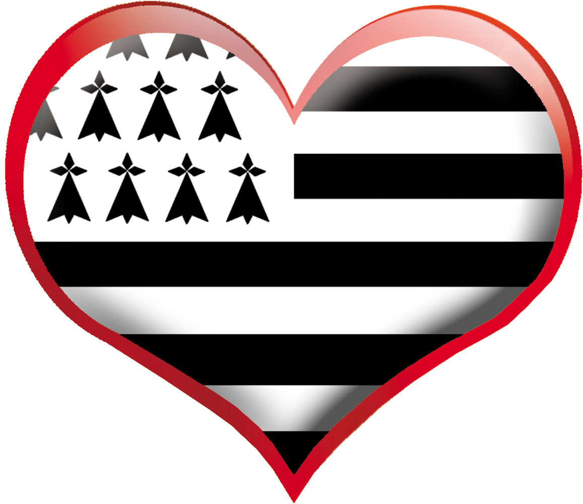 coeur breton - 10x11.5cm - Sticker/autocollant