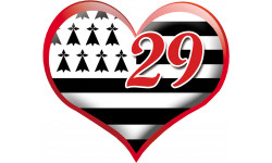 coeur breton 29 - 20x23cm - Sticker/autocollant