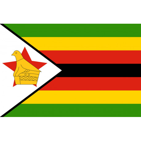 Drapeau Zimbabwe - 5x3.3cm - Sticker/autocollant