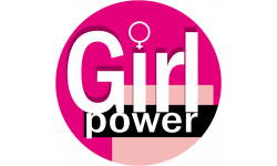 Girl Power - 5cm - Sticker/autocollant