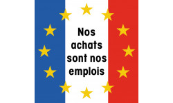 Nos achats sont nos emplois - 15cm - Sticker/autocollant