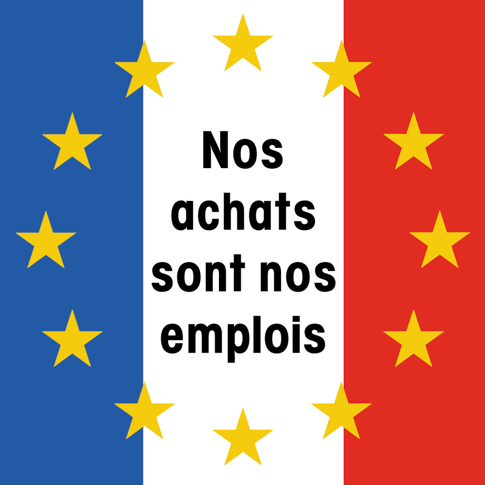 Nos achats sont nos emplois - 5cm - Sticker/autocollant