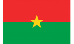 Drapeau Burkina Faso - 19.5x13 cm - Sticker/autocollant