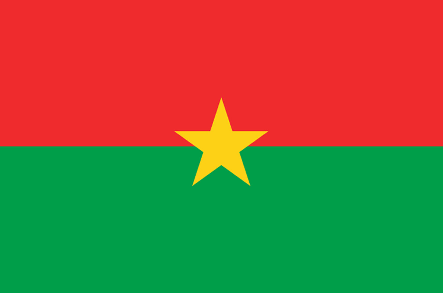 Drapeau Burkina Faso - 19.5x13 cm - Sticker/autocollant