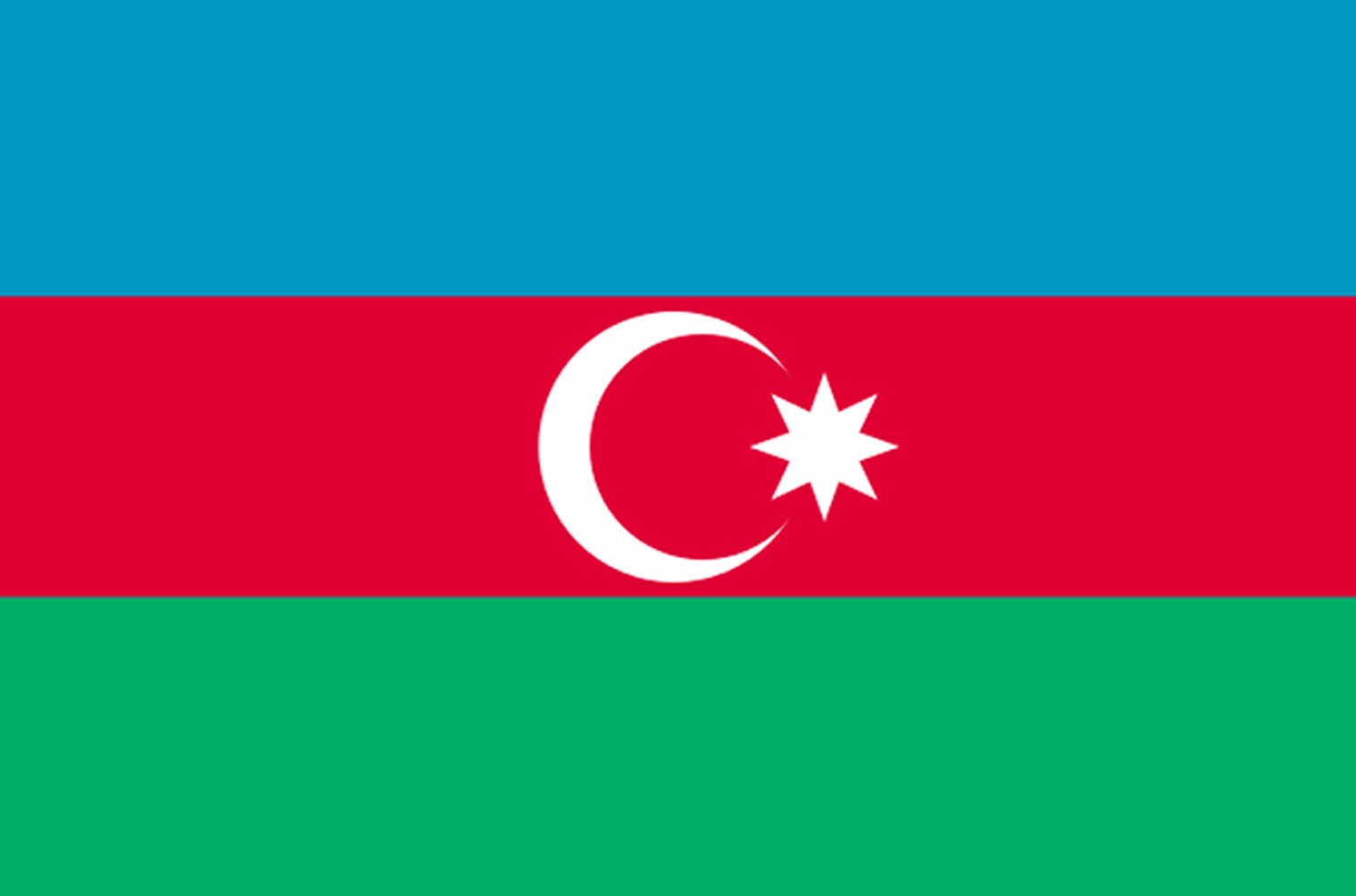 Drapeau Azerbaijan - 19.5 x 13 cm - Sticker/autocollant