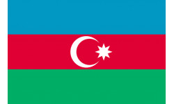 Drapeau Azerbaijan - 15 x 10 cm - Sticker/autocollant