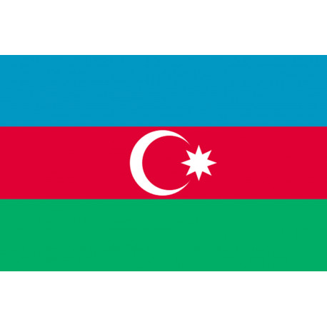 Drapeau Azerbaijan - 5 x 3.3 cm - Sticker/autocollant