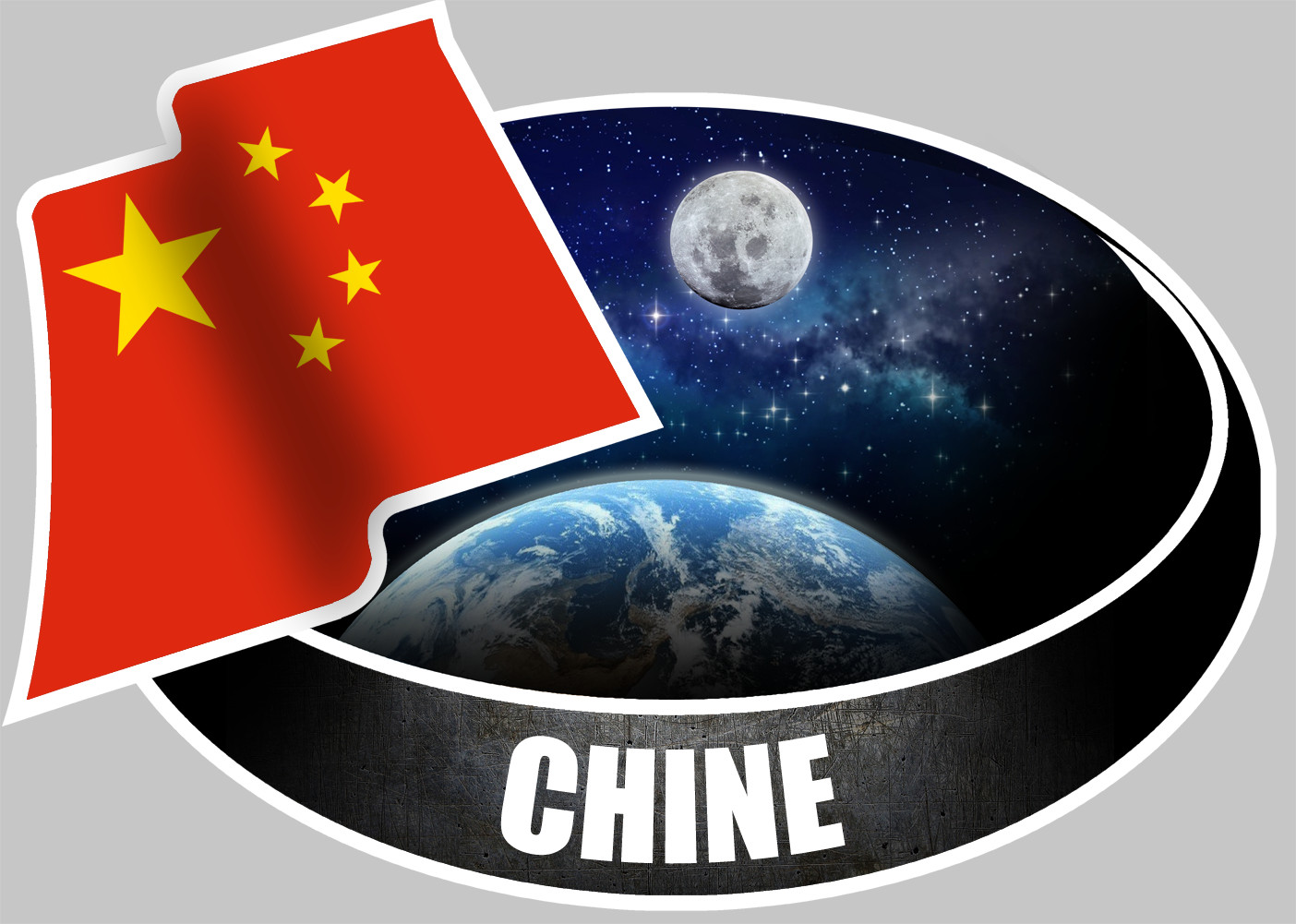 la Chine - 10x14cm - Sticker/autocollant