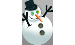 Bonhomme de neige (29x20cm) - Sticker/autocollant