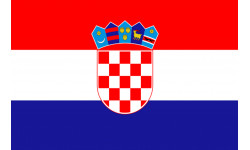 Drapeau Croatie - 19.5x13 cm - Sticker/autocollant