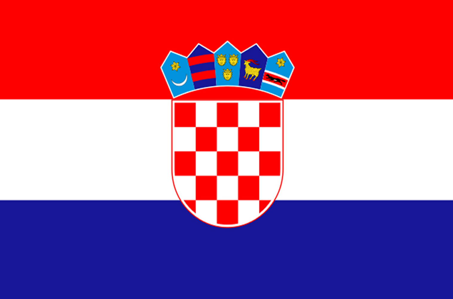 Drapeau Croatie - 19.5x13 cm - Sticker/autocollant